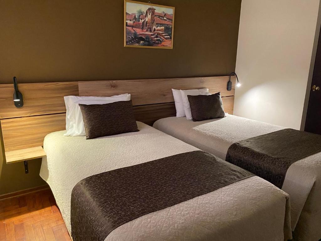 Cama ou camas em um quarto em Villa San José