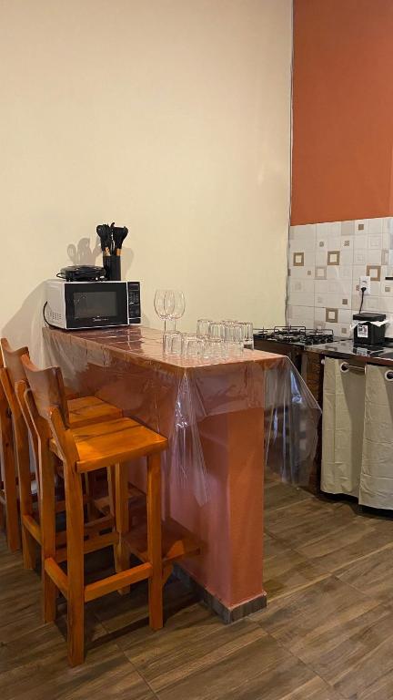 Kuchyň nebo kuchyňský kout v ubytování Chalé Mascarenhas