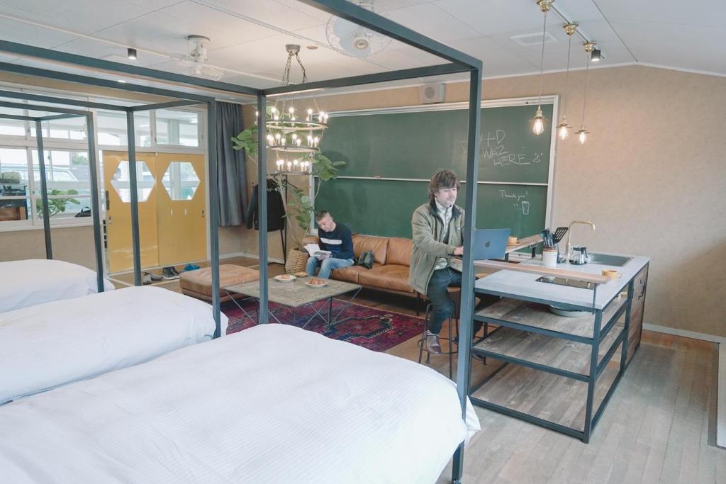 Postel nebo postele na pokoji v ubytování TADONO the bedroom