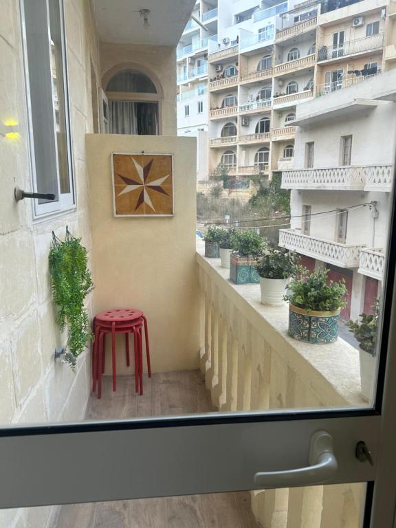 Balkón nebo terasa v ubytování Ritz Apartments Marsalforn Gozo