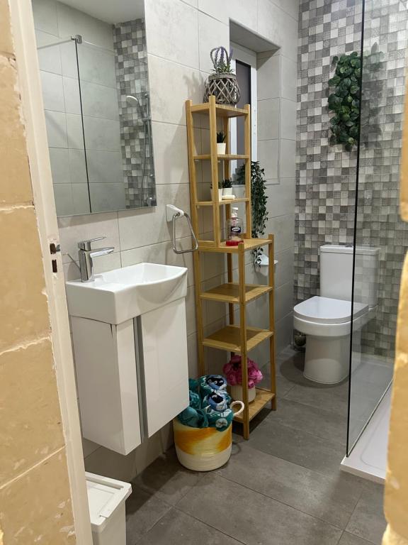 Koupelna v ubytování Ritz Apartments Marsalforn Gozo
