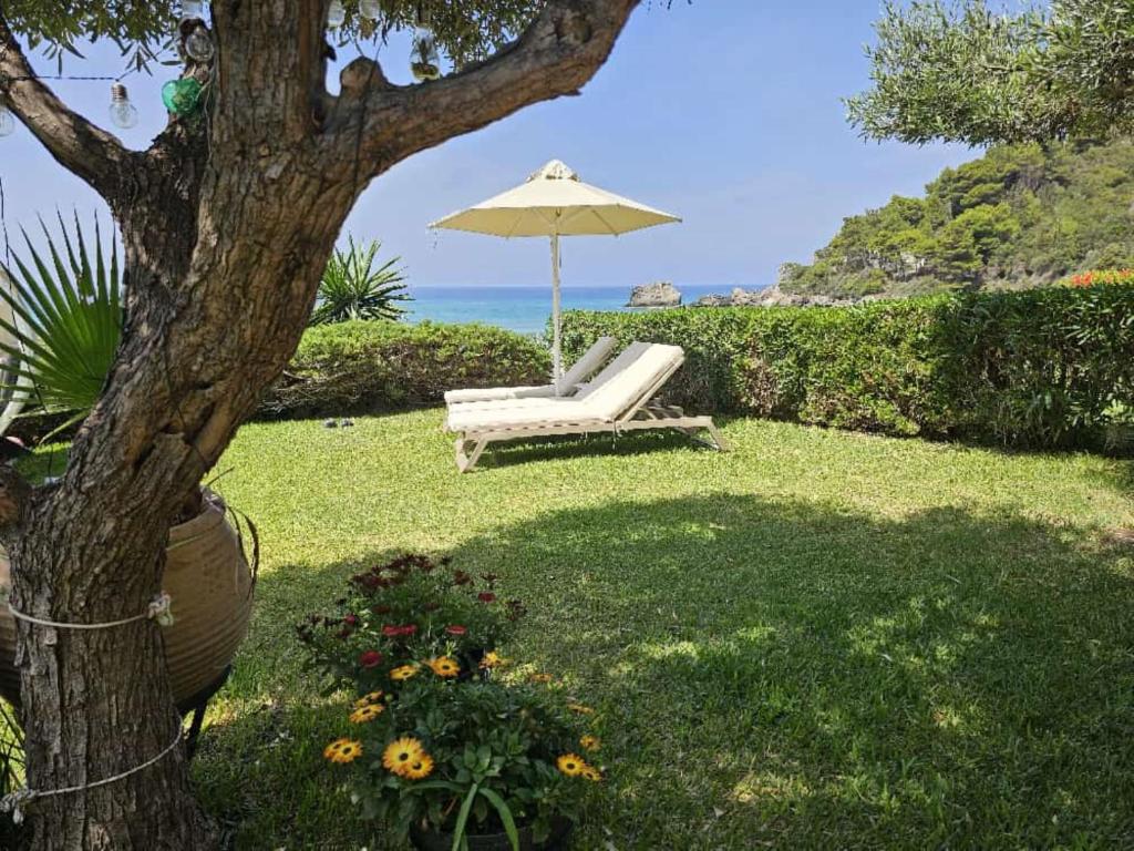 Ogród w obiekcie Beachfront House 13 ,Glyfada