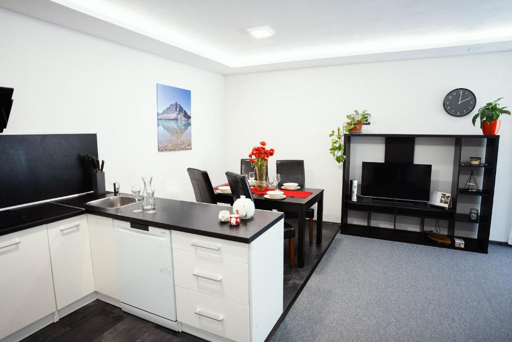 TV a/nebo společenská místnost v ubytování Apartmány Banff