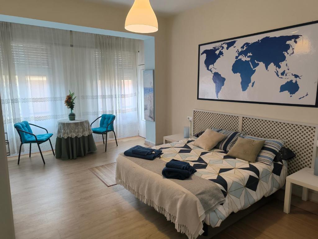 Postel nebo postele na pokoji v ubytování Tonos de Azul