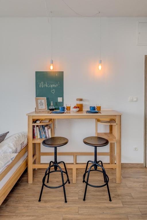 Posteľ alebo postele v izbe v ubytovaní Trogir Downtown Apartments