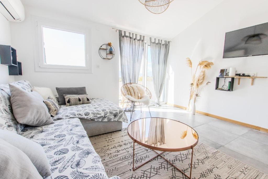 Posezení v ubytování Villa Orba