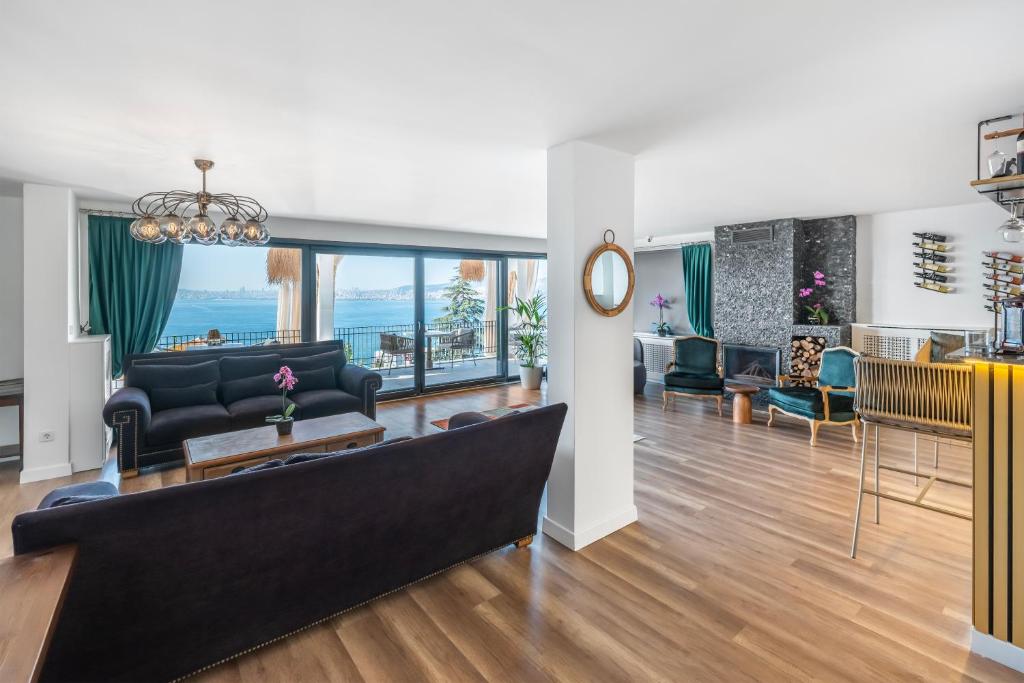 Posezení v ubytování Hillora Hotel Buyukada
