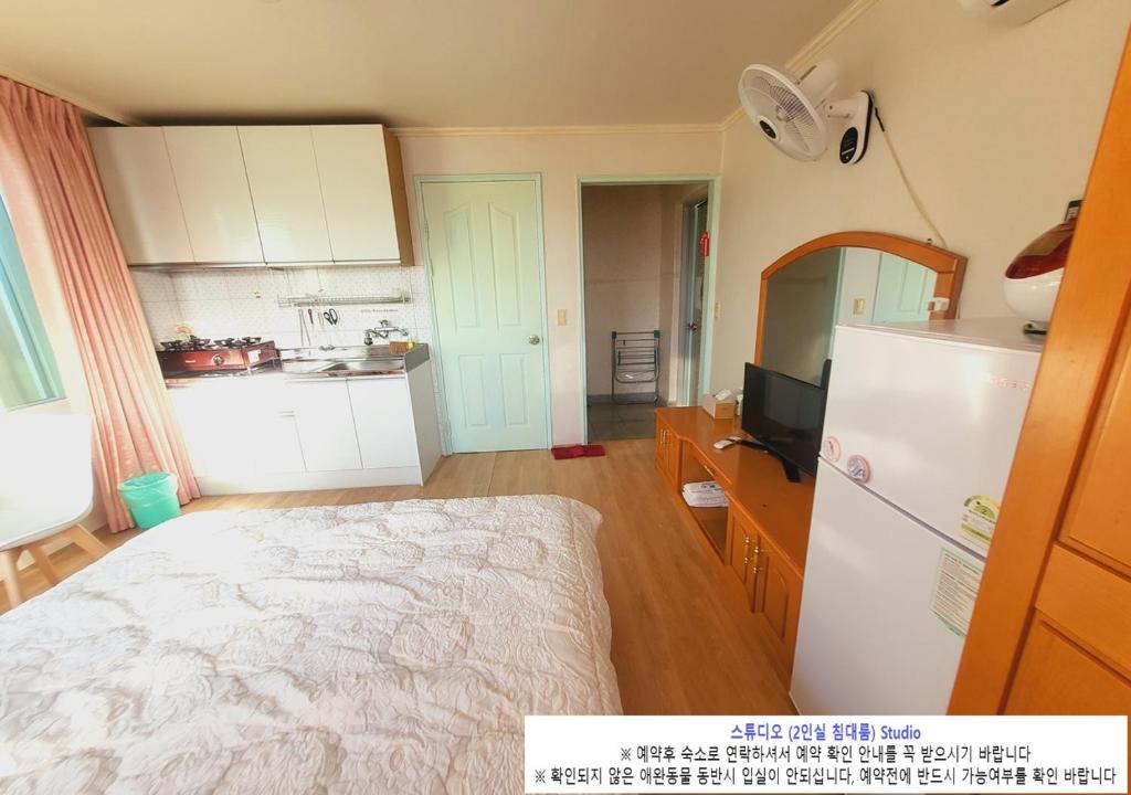 Kuchyň nebo kuchyňský kout v ubytování Seaside Minbak