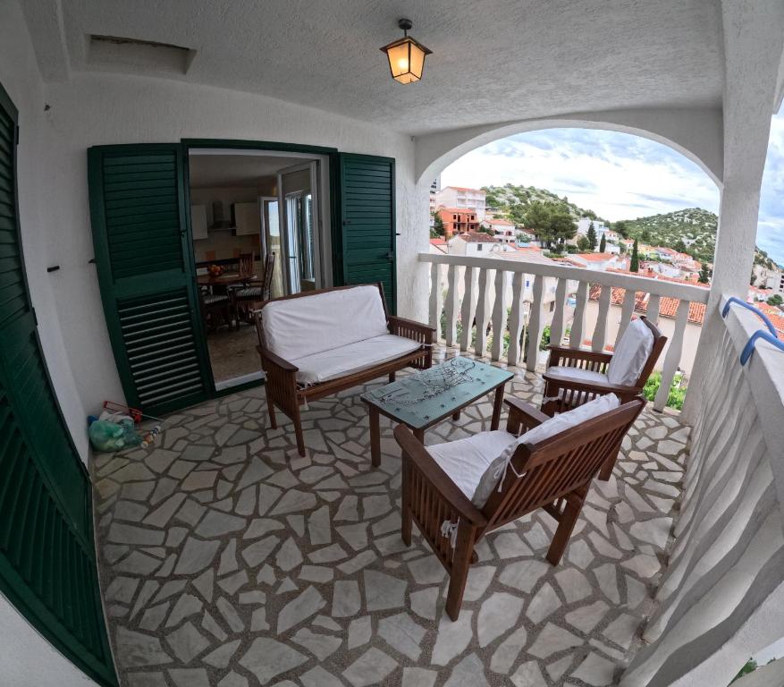 Balkón alebo terasa v ubytovaní Jadran Apartmani