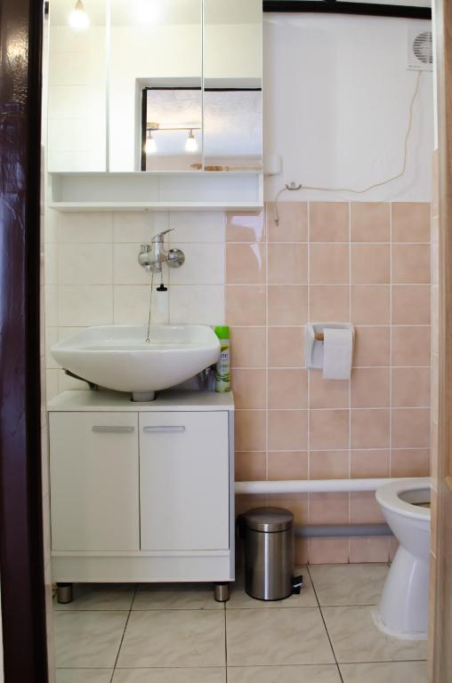 Koupelna v ubytování Apartmány u Jozefa