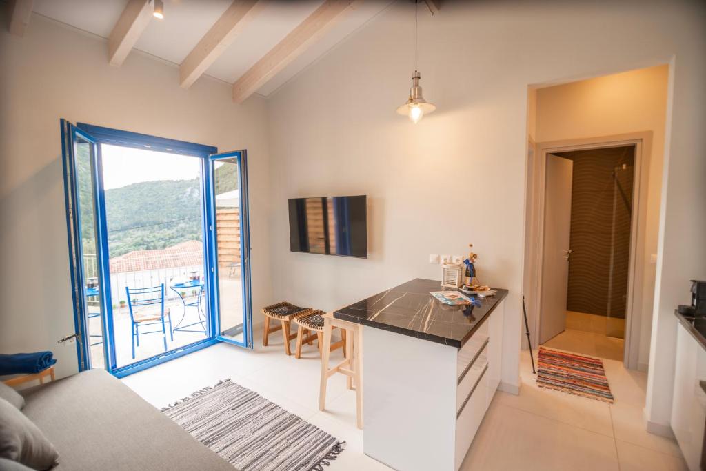 Balkón nebo terasa v ubytování ONIRO Villas