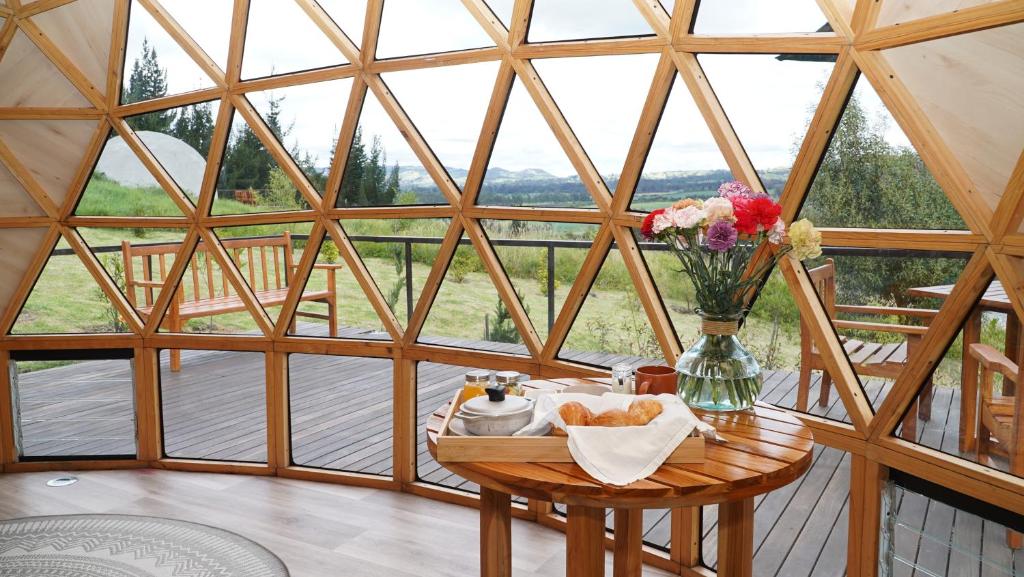 Posezení v ubytování Santuario Glamping
