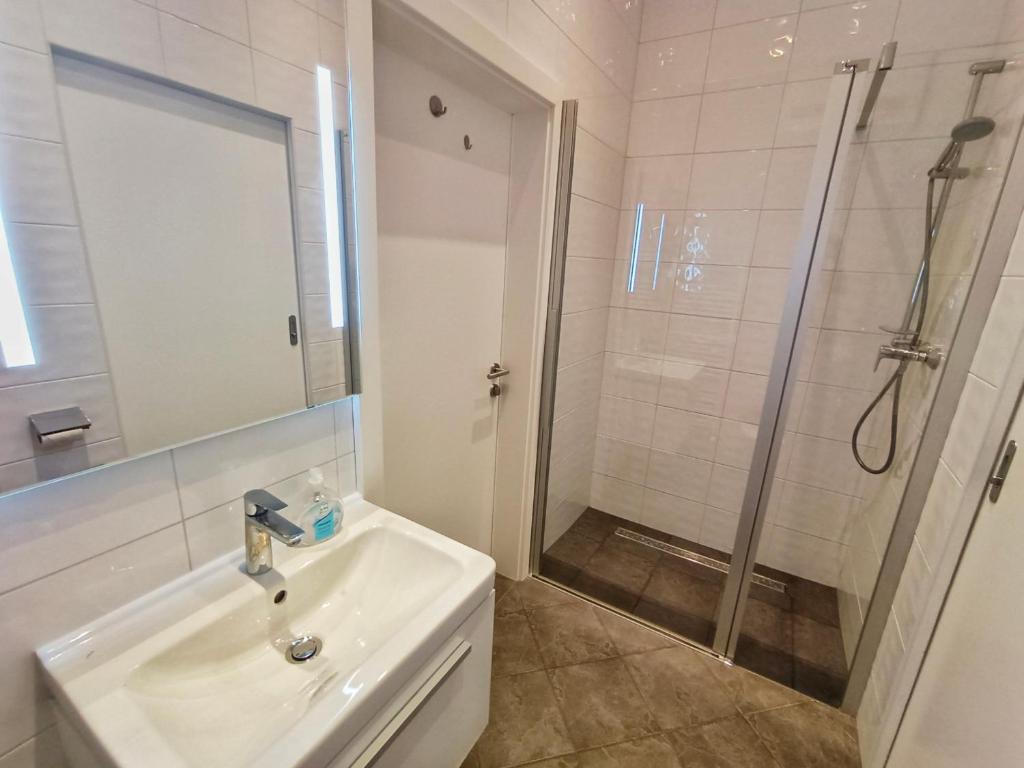 Koupelna v ubytování Seeappartements Villa Sole