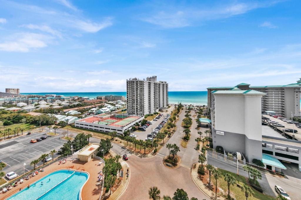 an aerial view of a resort with a pool at Ariel Dunes I Unit 1209 Gulf view in Destin