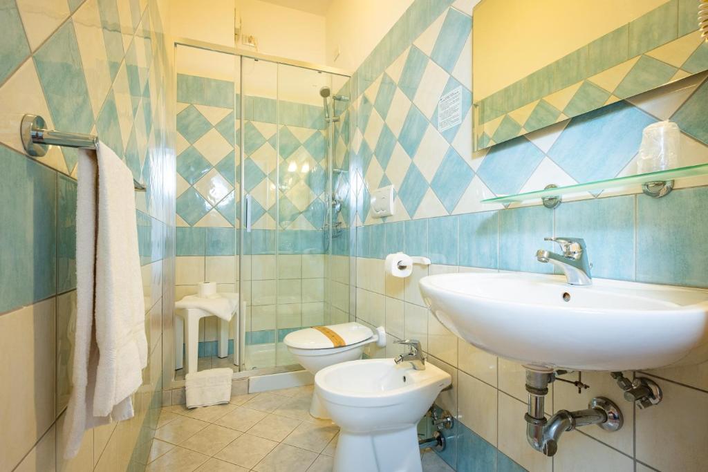 Koupelna v ubytování Hotel Il Gabbiano