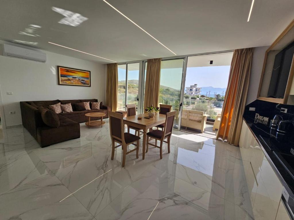 Χώρος καθιστικού στο Bistrica Sea view Apartment
