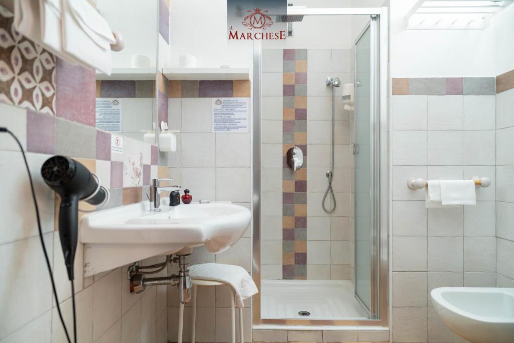 Koupelna v ubytování Il Marchese Hotel & Spa