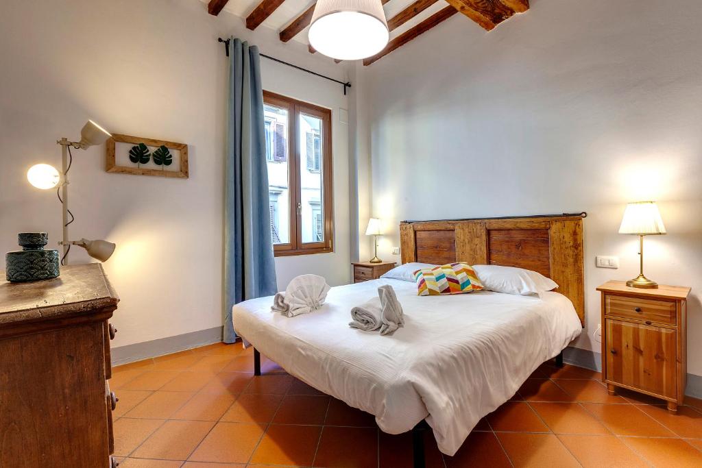 Posteľ alebo postele v izbe v ubytovaní Zeno Apartment by Mamo Florence