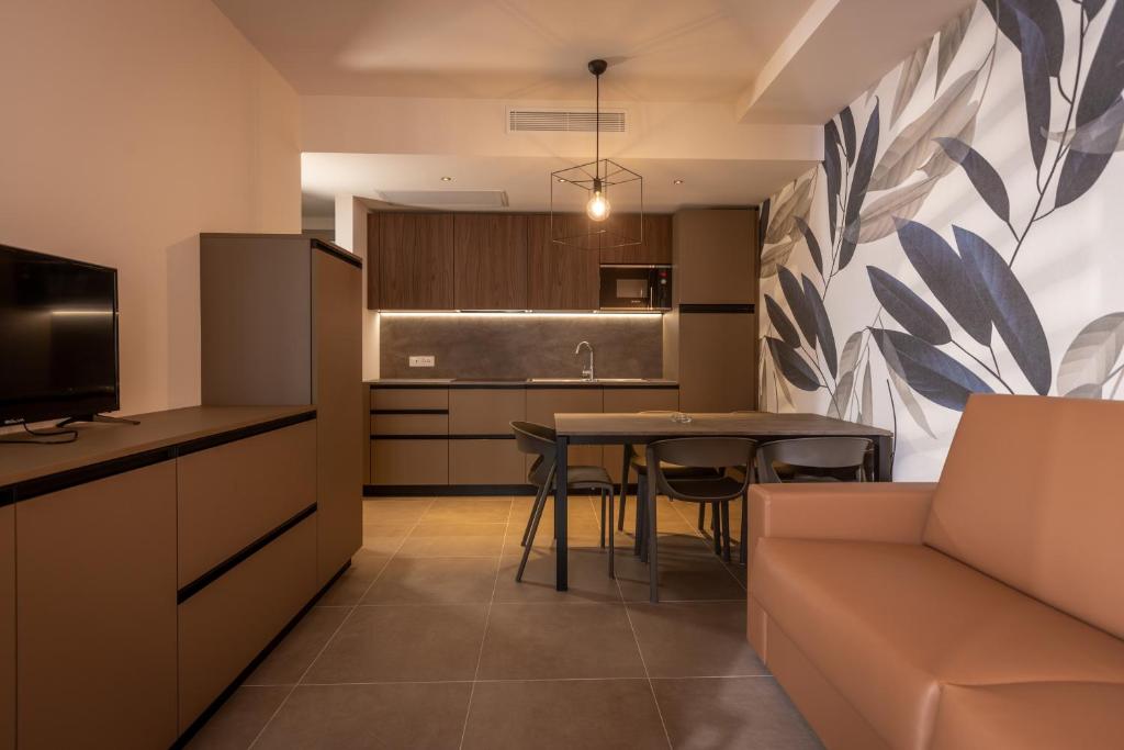 Kuchyň nebo kuchyňský kout v ubytování Residence Paradise