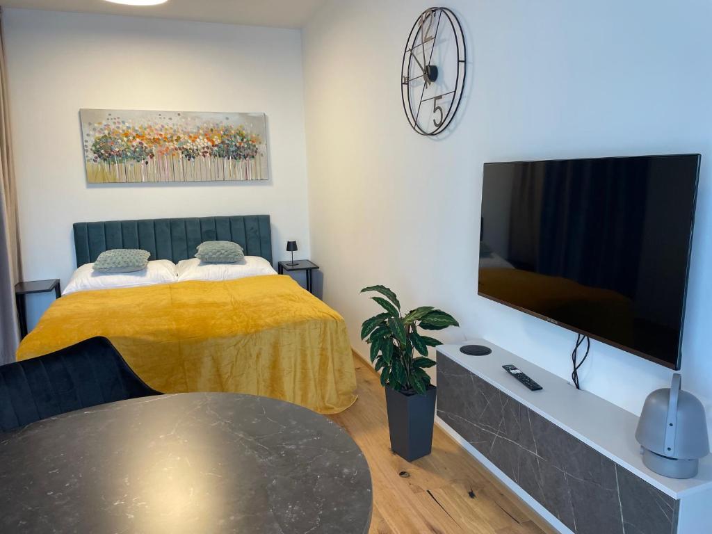 TV a/nebo společenská místnost v ubytování H52 Apartments