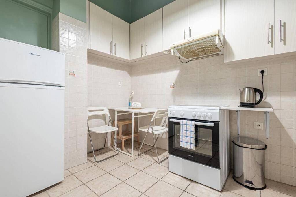 Kuchyňa alebo kuchynka v ubytovaní Acropolis Stylish 2BR Apartment - Center of Athens