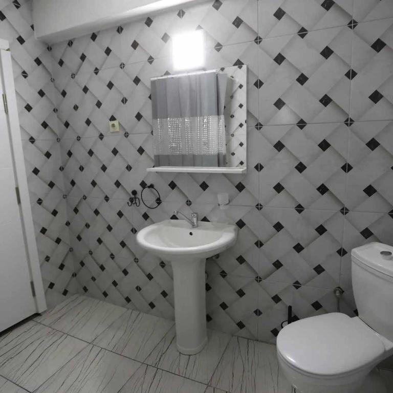 Koupelna v ubytování Alek Apartman