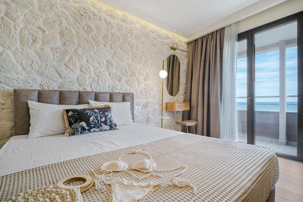 Postel nebo postele na pokoji v ubytování Merelia Aurora Apartments