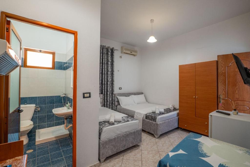 Koupelna v ubytování Hotel Vila Vilson
