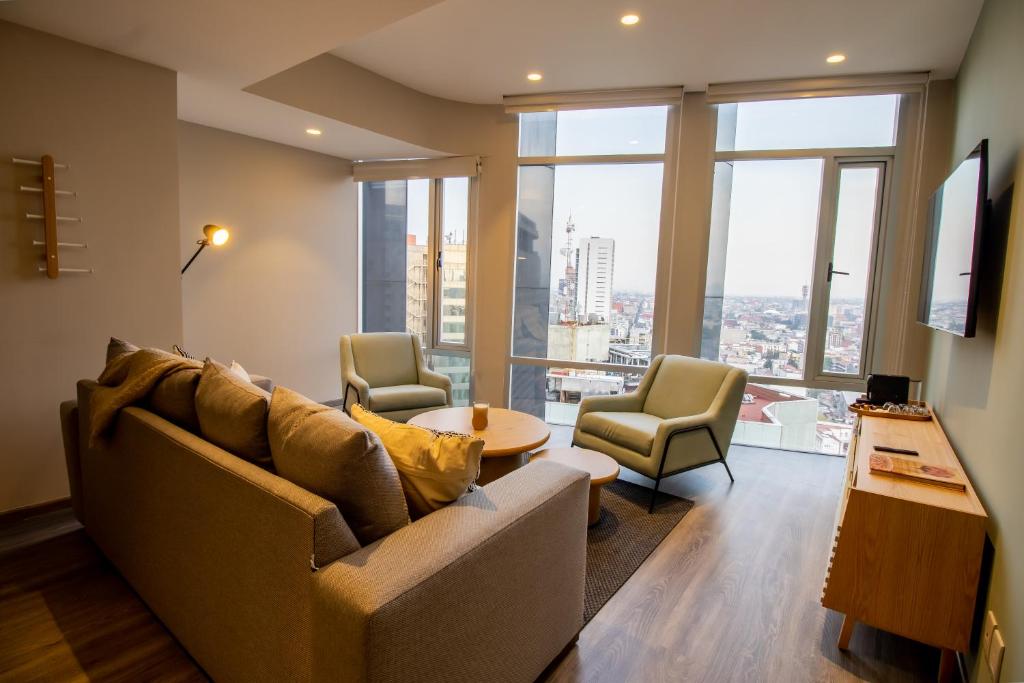 Capitalia Plaza Residences Reforma - Deluxe Apartment, 2 Bedrooms, A/C, City Views