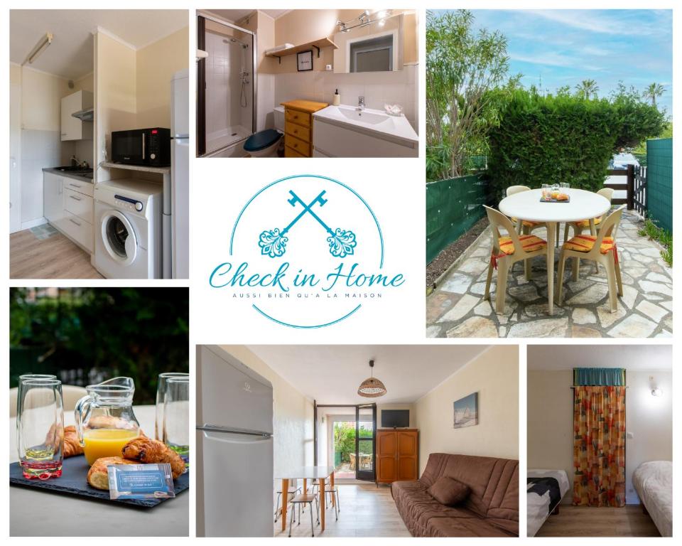 Kuchyň nebo kuchyňský kout v ubytování Le Cosmos avec Terrasse et Proche Plage et Commerces