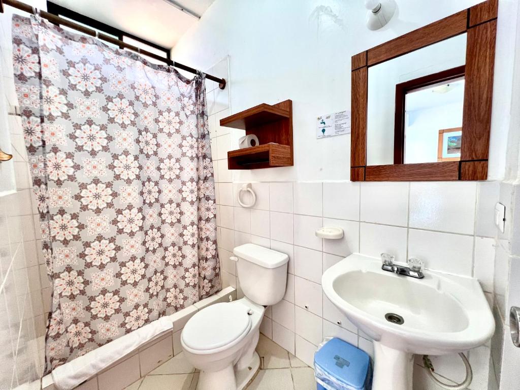 Koupelna v ubytování Hotel Sierra Negra