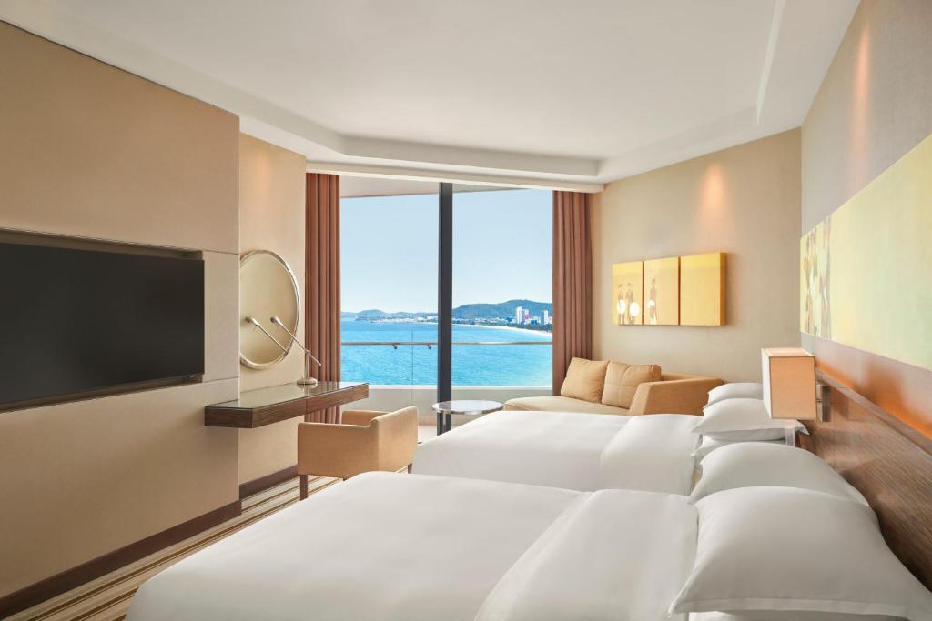 Phòng Deluxe 2 Giường Đơn, Phòng Khách, 2 Giường Đôi, Quang cảnh biển, Ban công