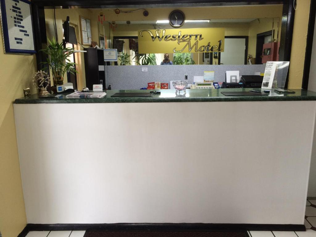a view of a white counter in a store at Knights Inn Augusta Fort Gordon in Augusta