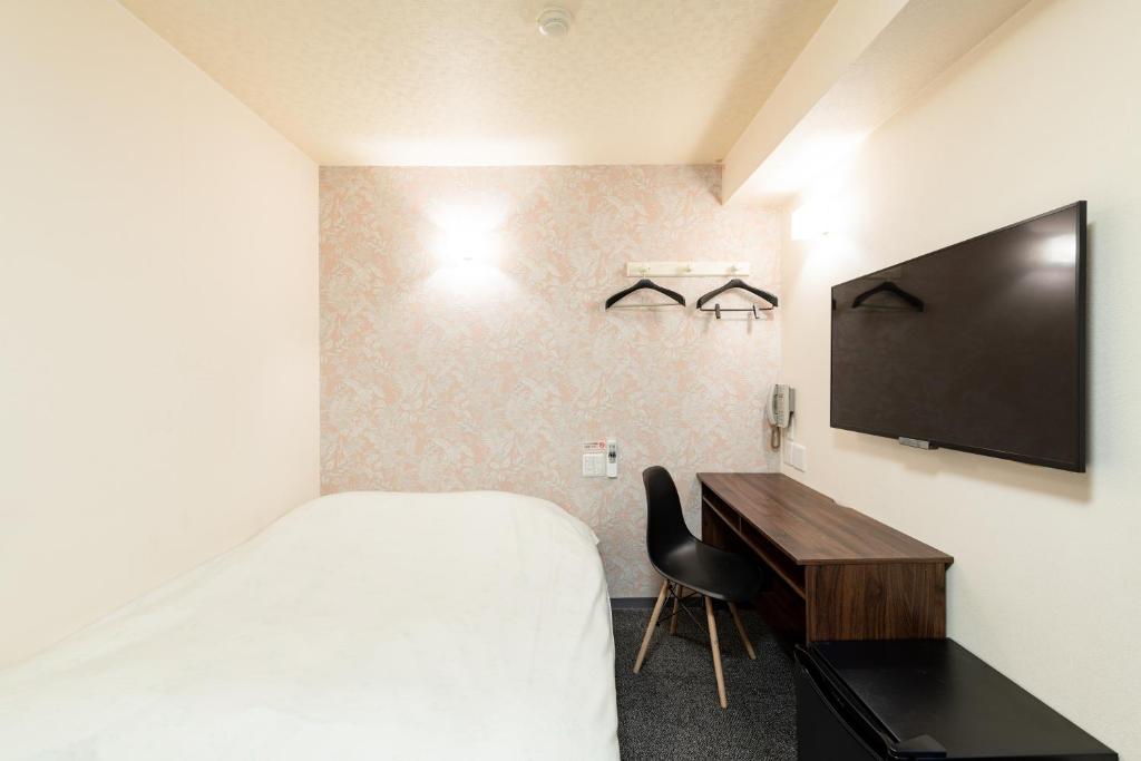 TV a/nebo společenská místnost v ubytování Toyama Town Hotel