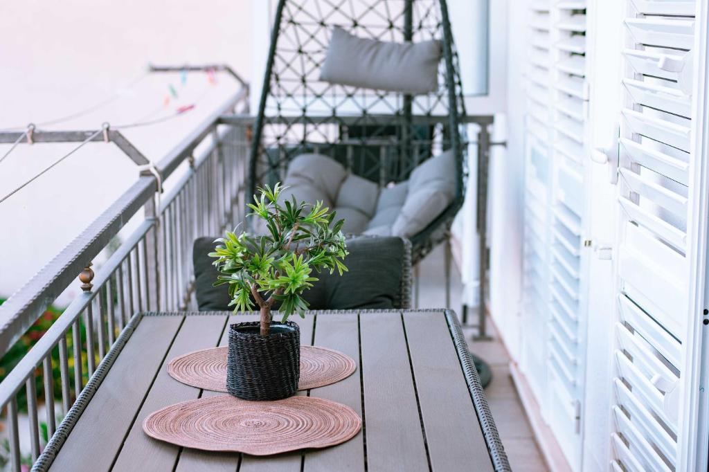 Balkón alebo terasa v ubytovaní Studio Apartment Mandic