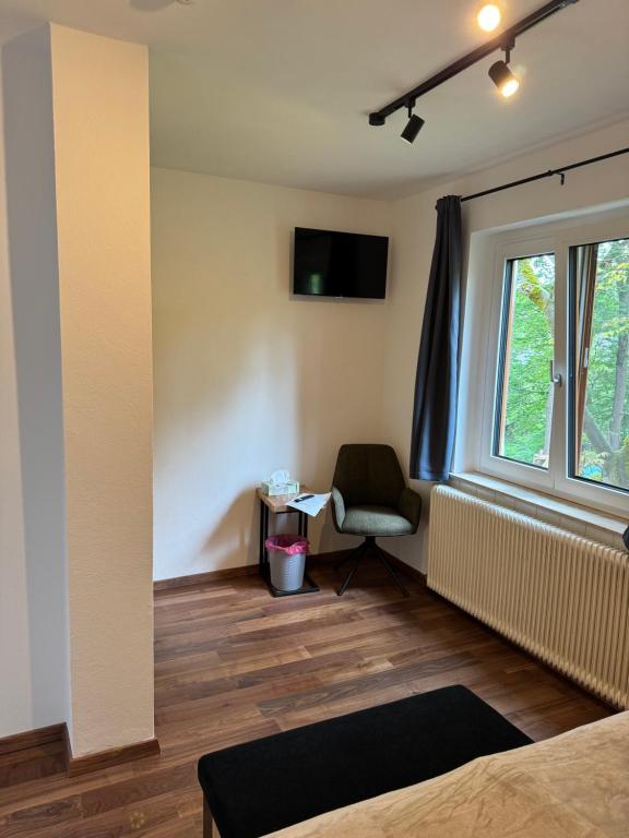 TV a/nebo společenská místnost v ubytování Pension Blockheidehof