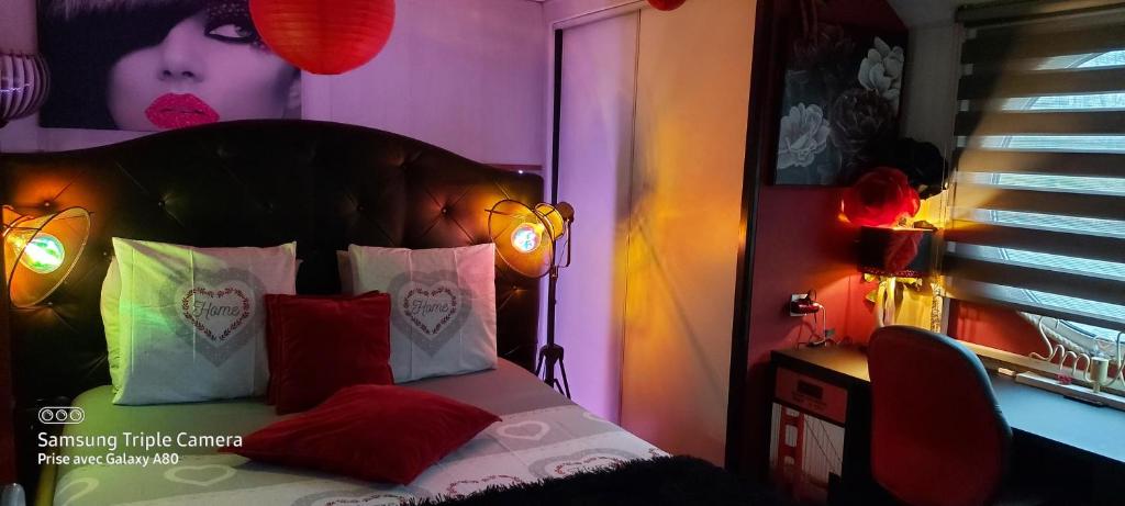 Postel nebo postele na pokoji v ubytování Péniche Morgane 2 chambre d'hôtes