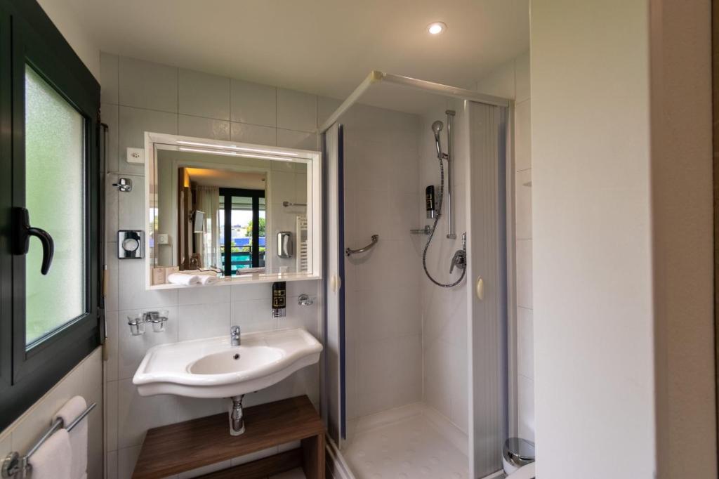 Koupelna v ubytování Hotel Tiziana