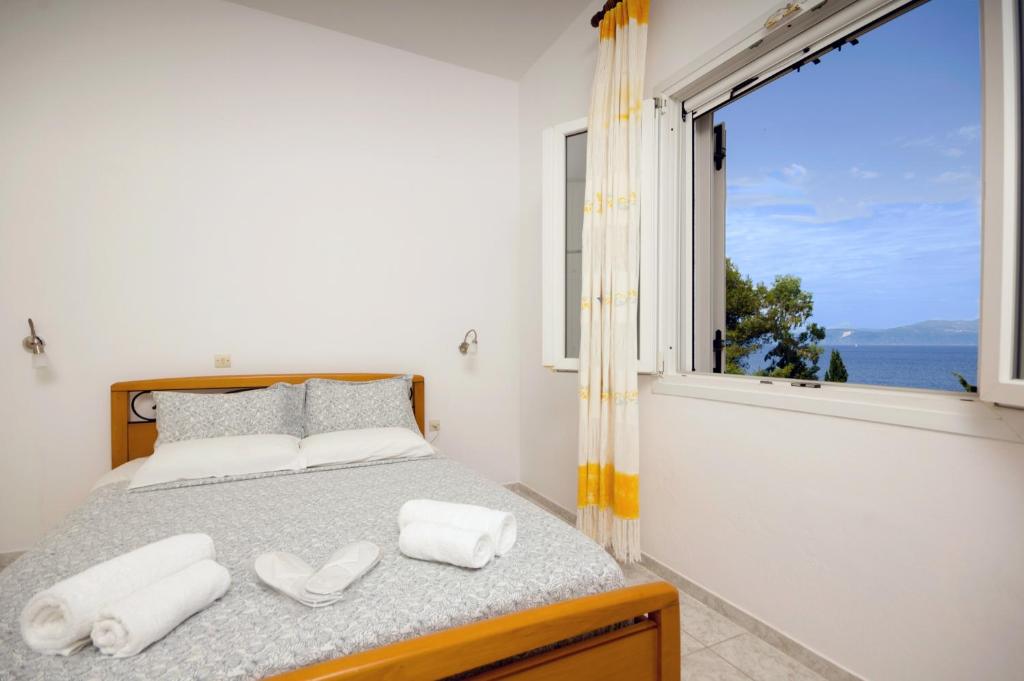 Postel nebo postele na pokoji v ubytování Villa Baronnos