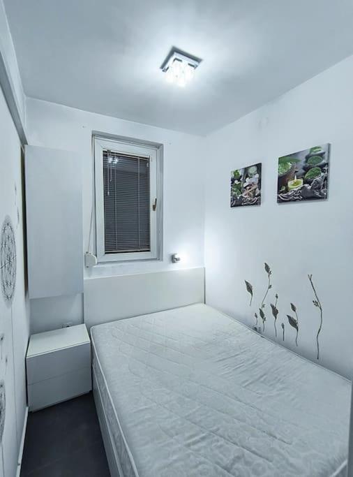 Ένα ή περισσότερα κρεβάτια σε δωμάτιο στο Jednosoban apartman u centru Bara