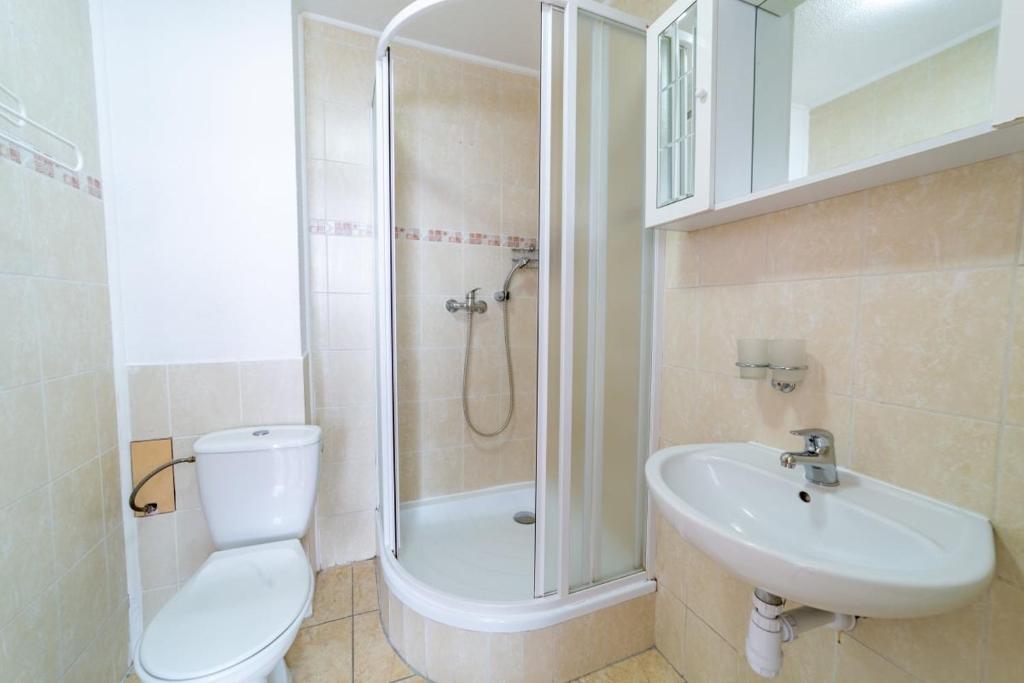 Koupelna v ubytování Hotel Palazzo