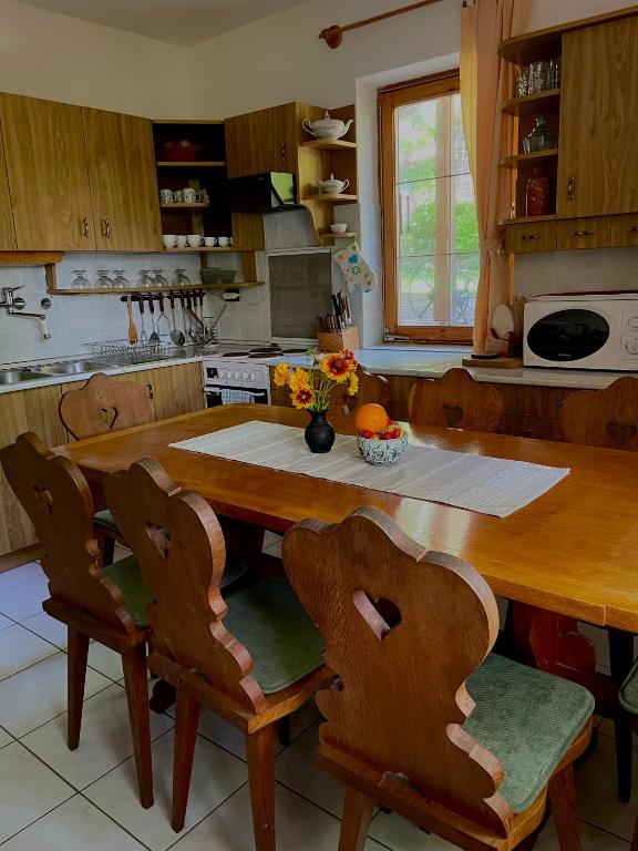 Kuchyň nebo kuchyňský kout v ubytování Andikó Vendégház
