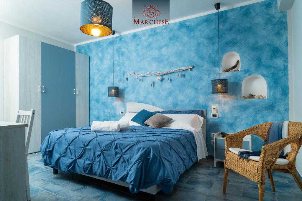 Postel nebo postele na pokoji v ubytování Il Marchese Hotel & Spa