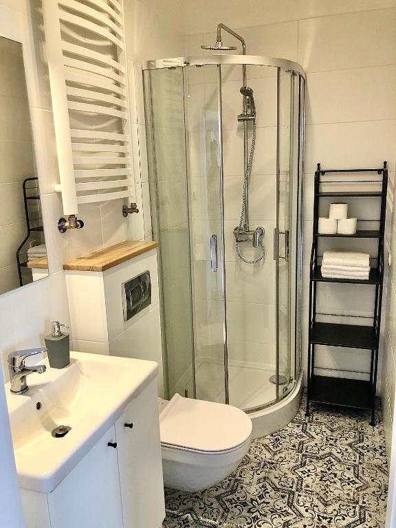 Kúpeľňa v ubytovaní Apartamenty "CENTRUM" Mrągowo Mazury