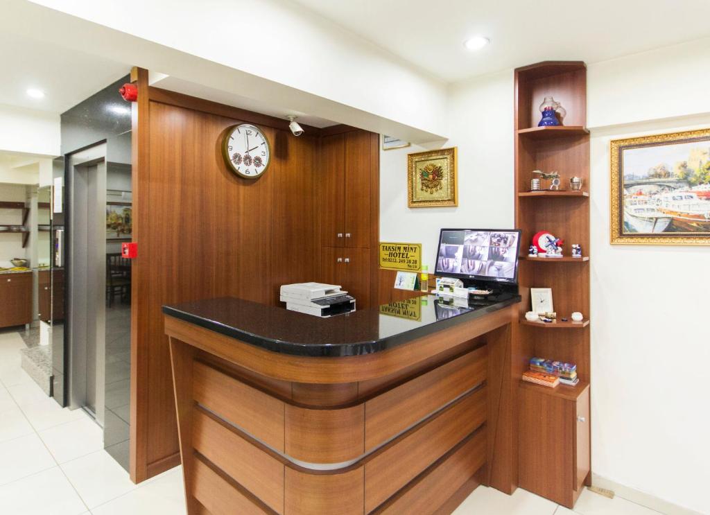 Kuchyň nebo kuchyňský kout v ubytování Mint Residence Taksim
