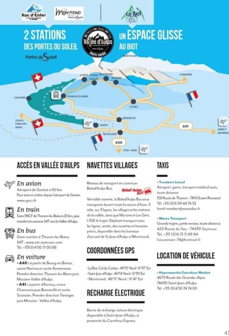 Certifikát, hodnocení, plakát nebo jiný dokument vystavený v ubytování Appartement Portes du Soleil à Le Biot avec ménage et WIFI inclus