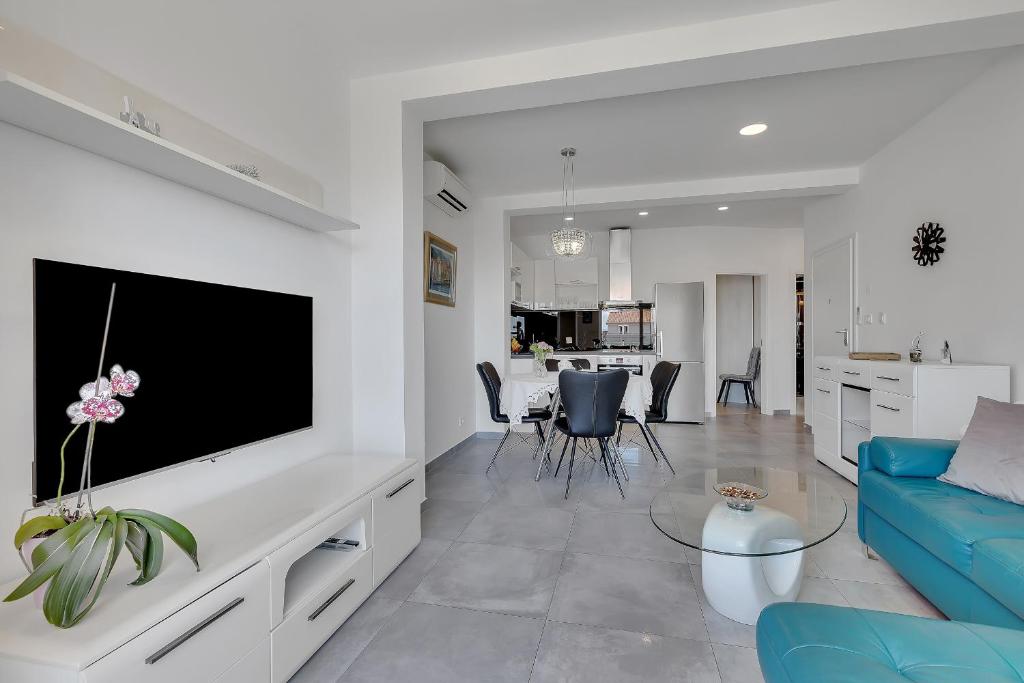 TV a/nebo společenská místnost v ubytování Apartments Dany