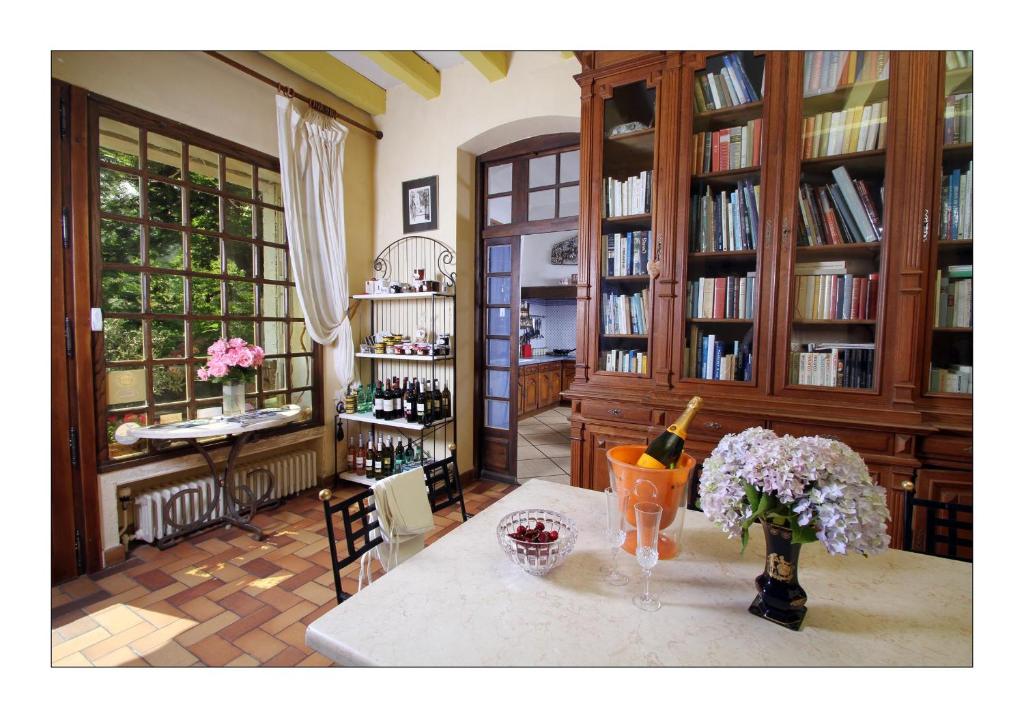 Knihovna v bed and breakfast