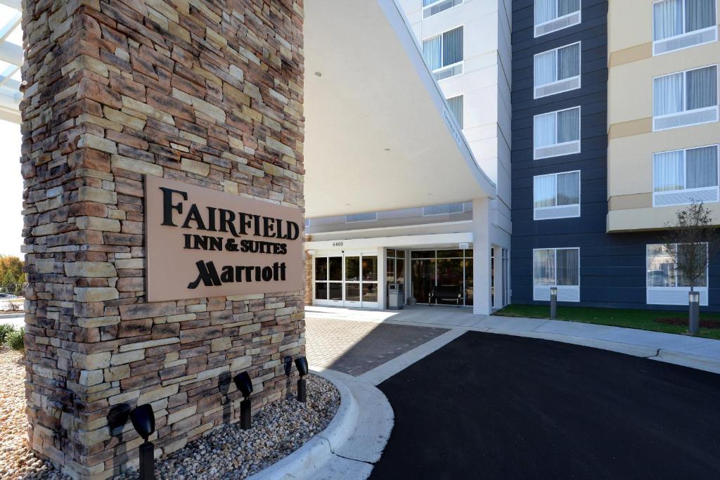 a sign for aanted living center at a building at Fairfield Inn & Suites by Marriott Raleigh Capital Blvd./I-540 in Raleigh
