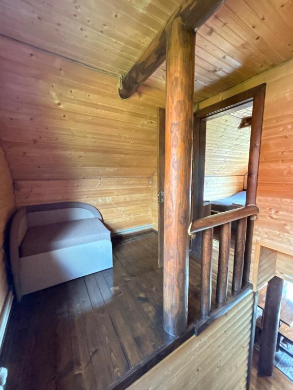Postel nebo postele na pokoji v ubytování Guest House Kaspiy